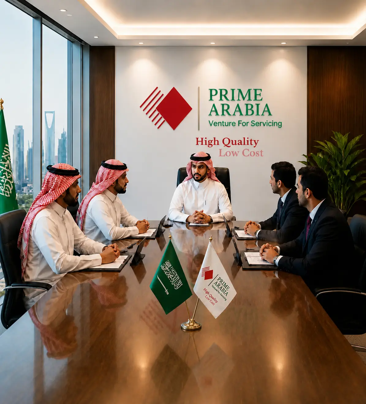 Prime Arabia corporate meeting and business solutions team in Saudi Arabia