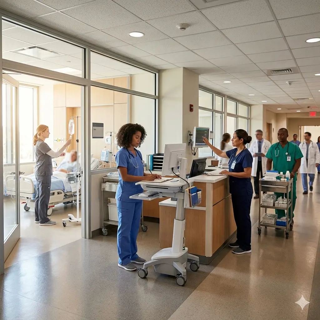 Workforce solutions in Saudi Arabia supplying healthcare and hospital support staff for medical facilities.