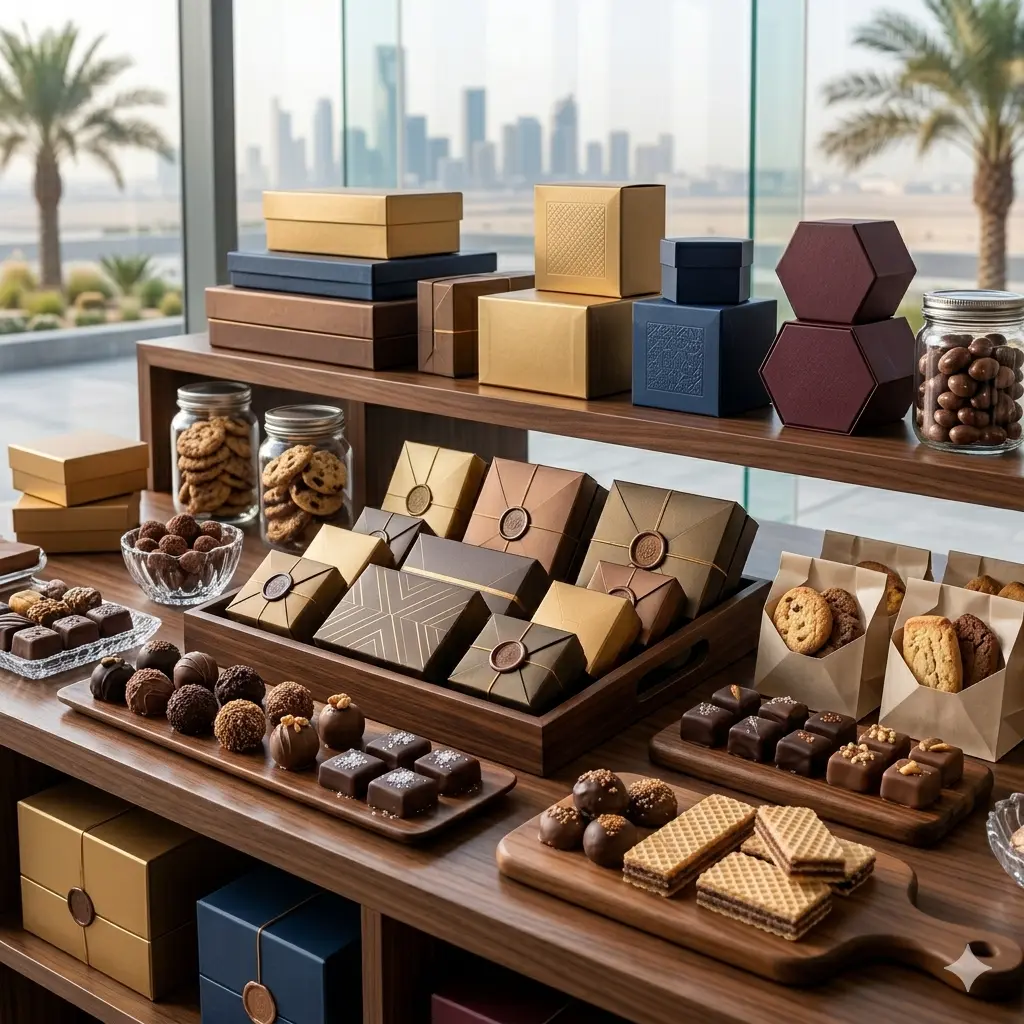 Premium chocolates and biscuits assortment