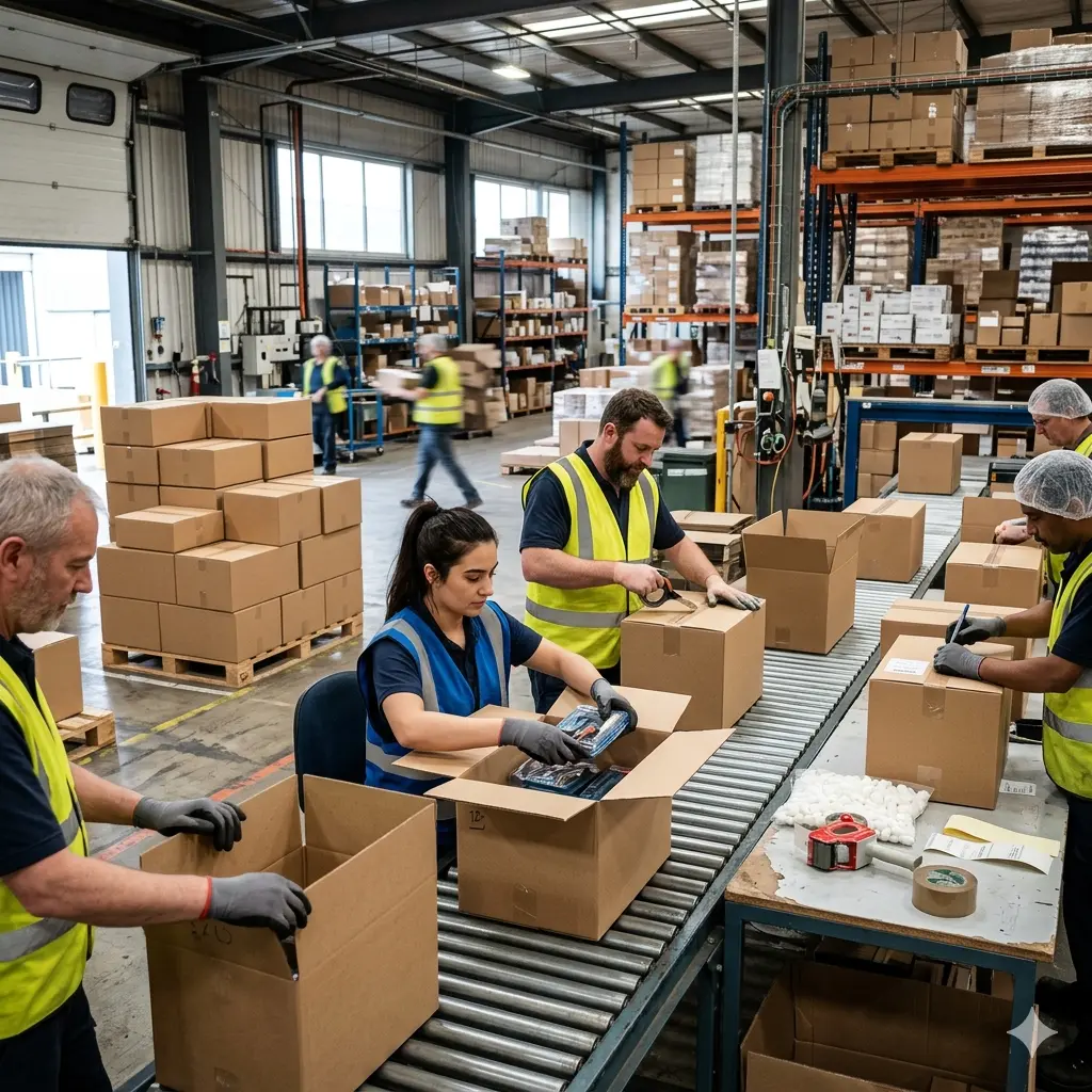 Workforce solutions in Saudi Arabia supplying packaging employees for warehouse and logistics operations.