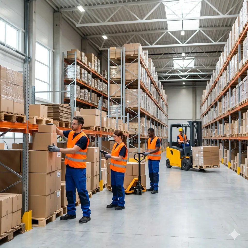 Workforce solutions in Saudi Arabia for warehouse operations, logistics staffing, inventory handling, and distribution support.