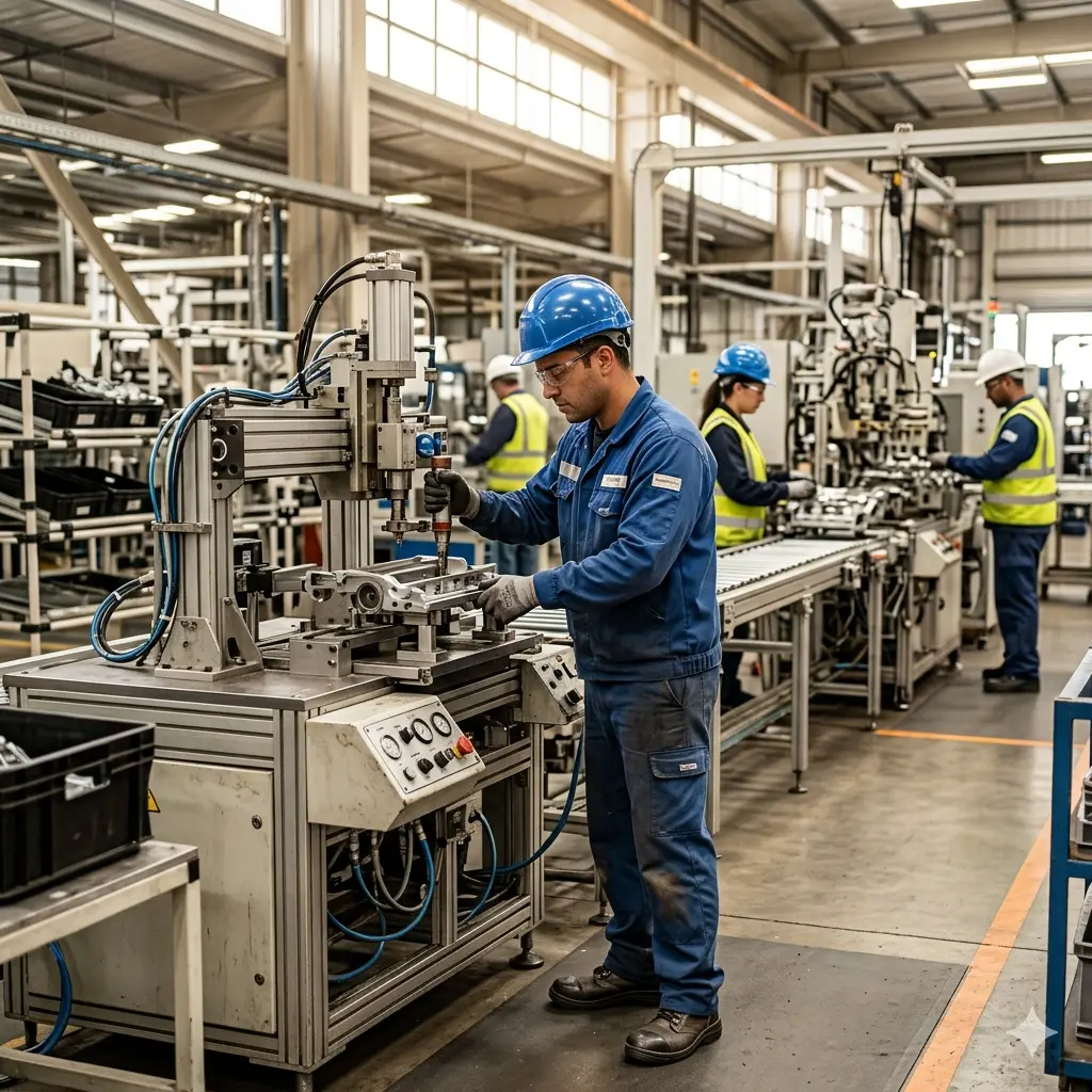 Workforce solutions in Saudi Arabia providing skilled manufacturing workforce for industrial production and assembly operations.