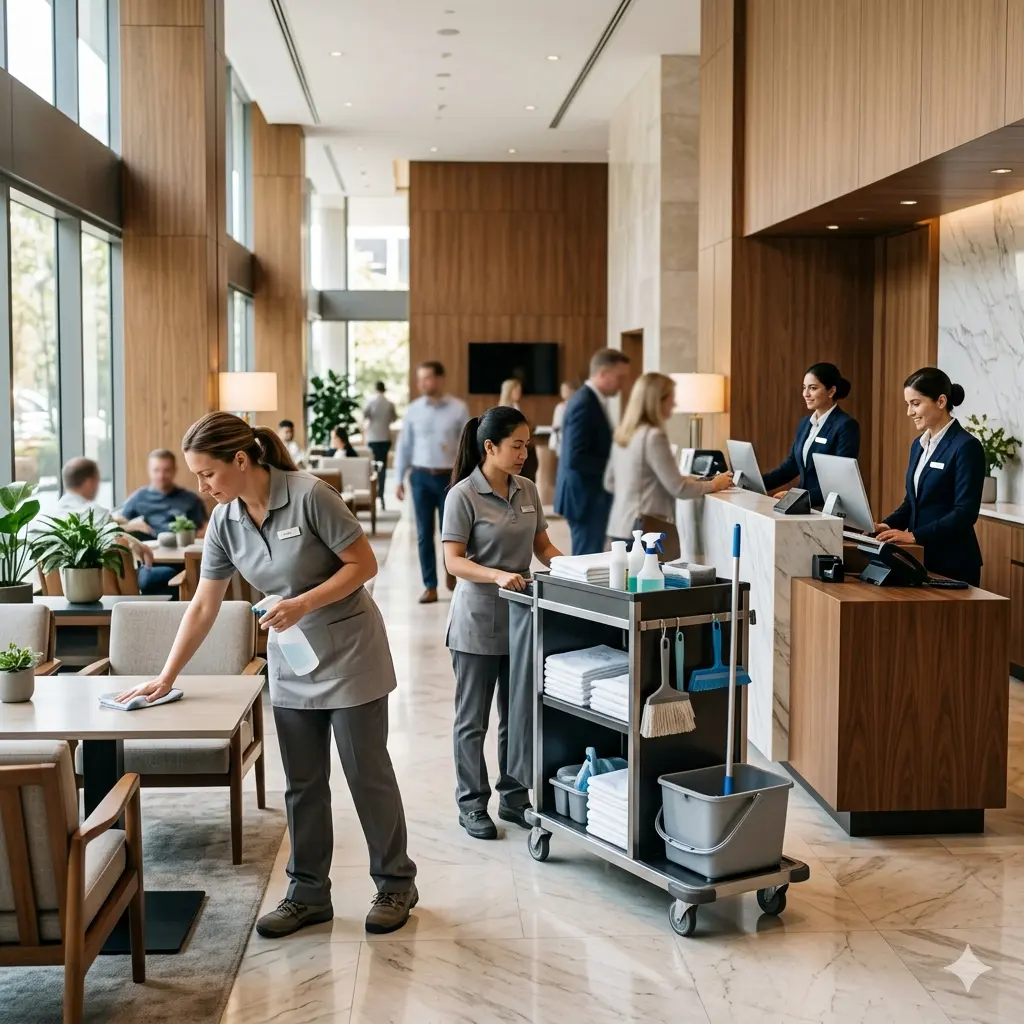 Workforce solutions in Saudi Arabia for hotels and hospitality staff supporting guest services and operations.