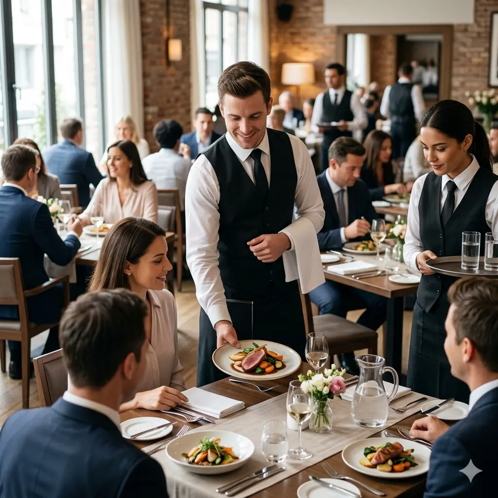 Workforce solutions in Saudi Arabia providing restaurant and catering staff for dining and food service operations.